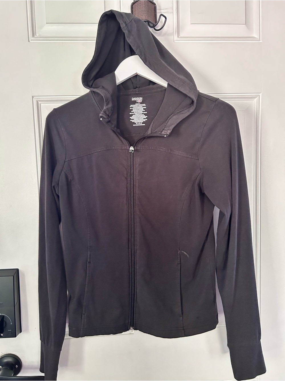 Danskin Charcoal Gray Hooded Zip Jacket